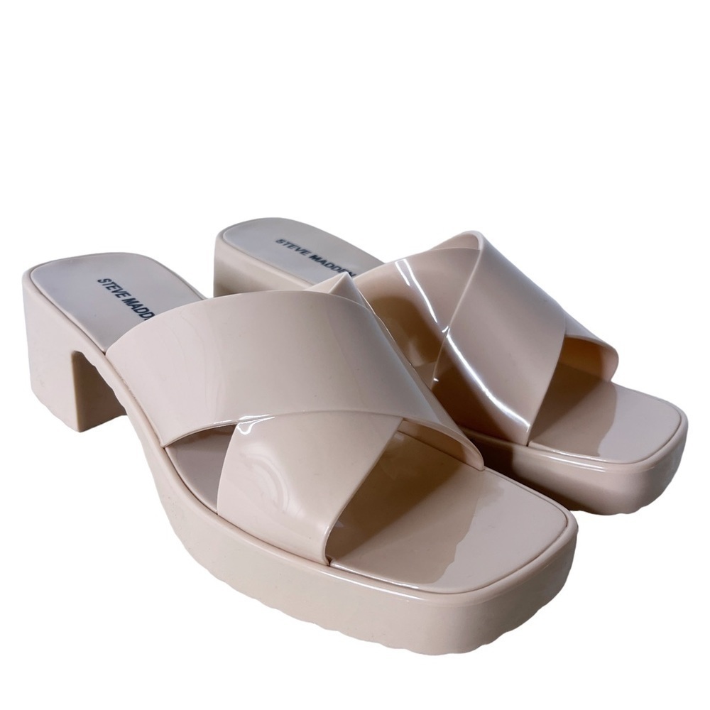 STEVE MADDEN New in Box Jomay Retro Jelly Slide Sandal Shoes in Blush Size 9